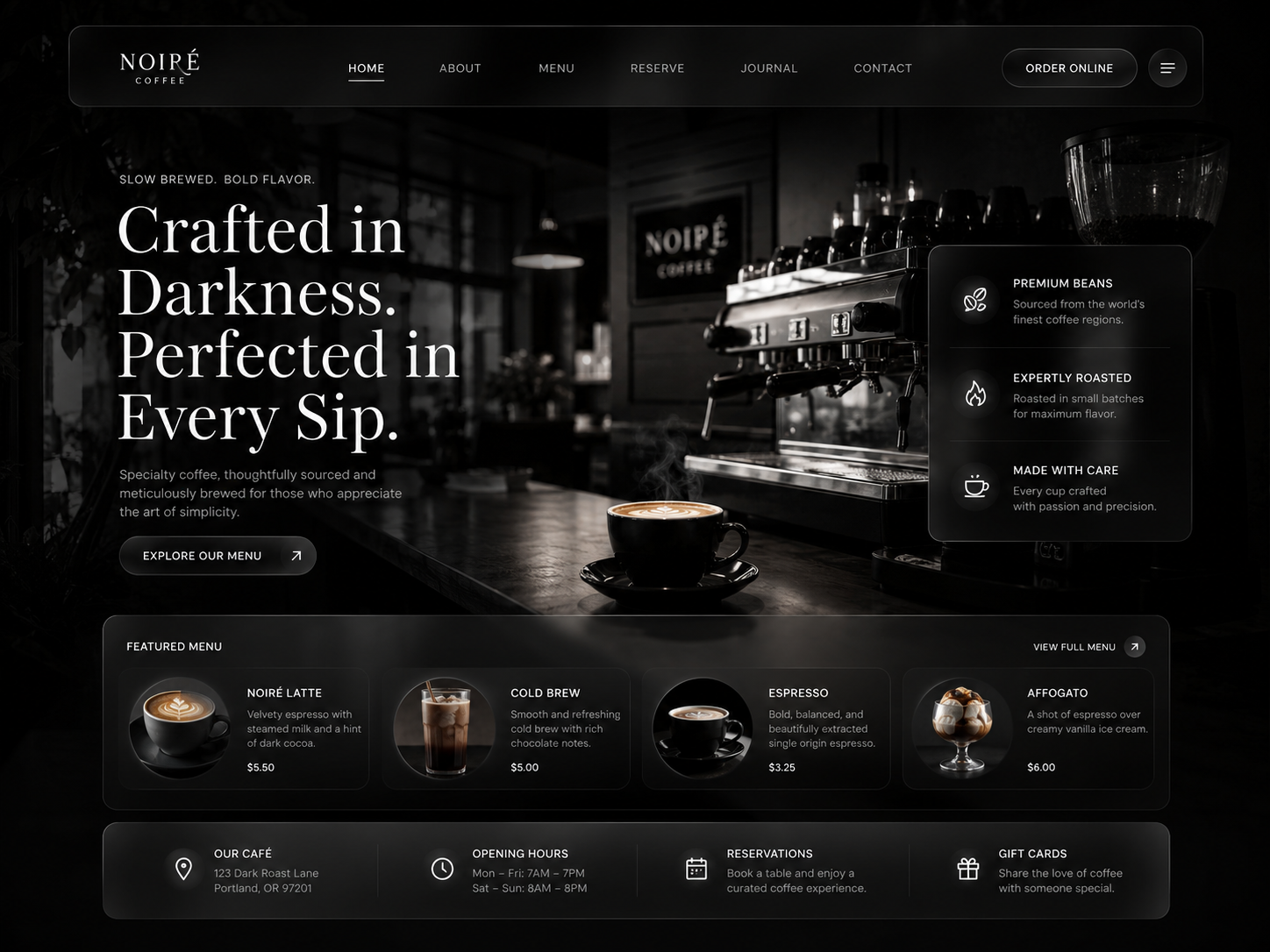 Coffee Shop Website